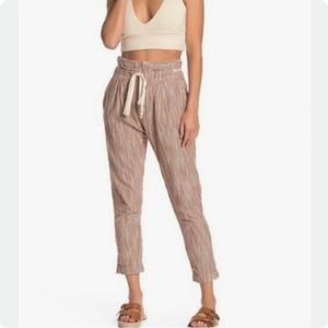 Free People Caraway Light At Sunrise Cotton Drawstring Crop Pants Size 4